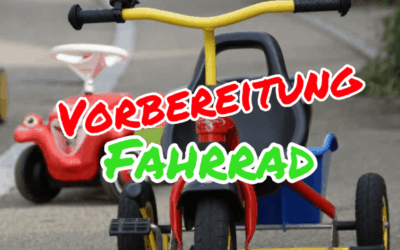 Vorbereitung auf das Fahrrad fahren