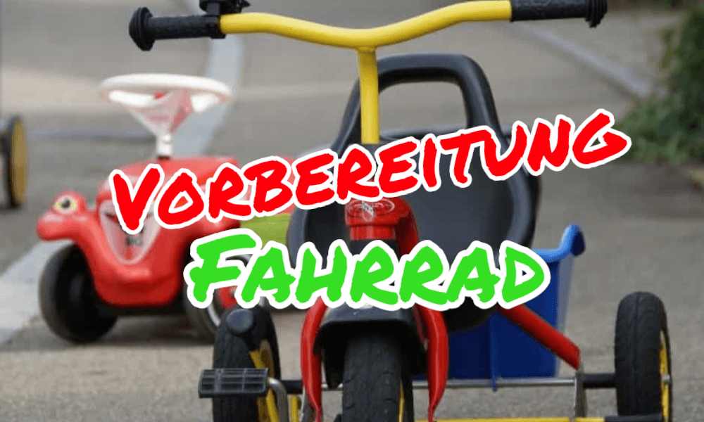 Vorbereitung auf das Fahrrad fahren